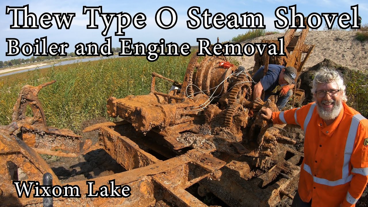 Thew Type O Steam Shovel (Boiler and Steam Engine Removal) found in the bottom of Wixom Lake