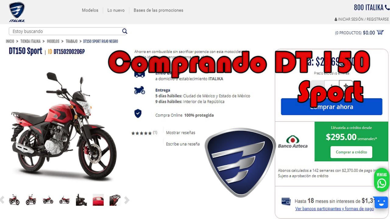 Como comprar en la tienda en linea de Italika