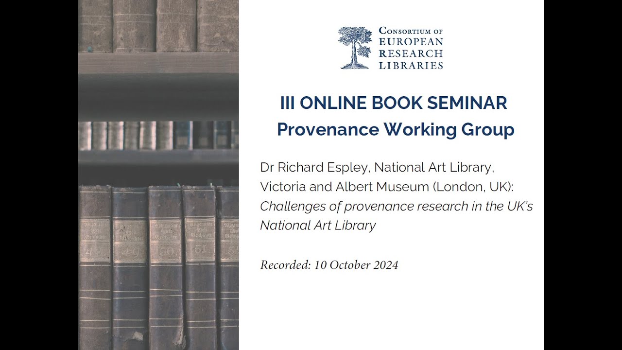 Provenance in Book History III - Richard Espley