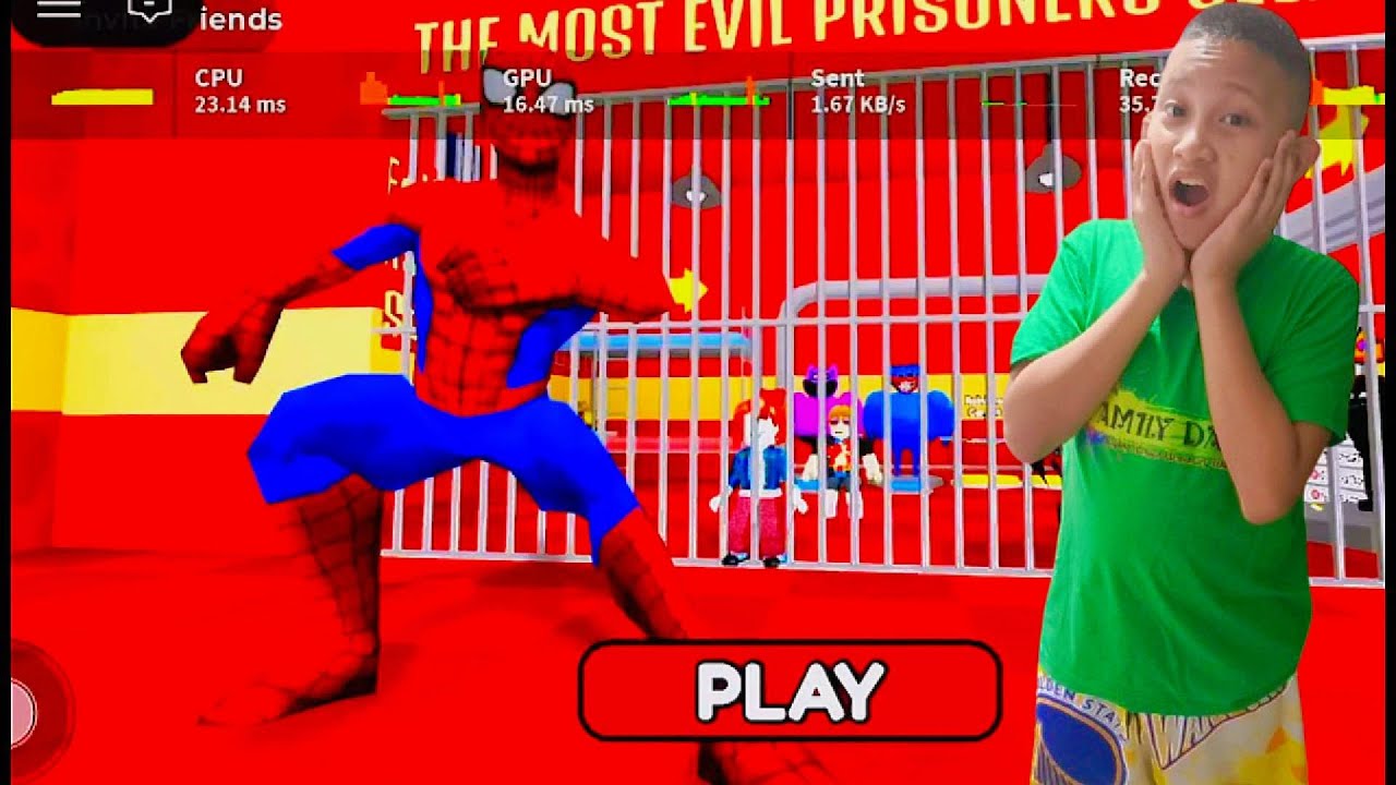 TARA GUYS SAMAHAN NYO AKO MAG ESCAPE DITO! SPIDERMAN PRISON RUN OBBY! | Roblox |