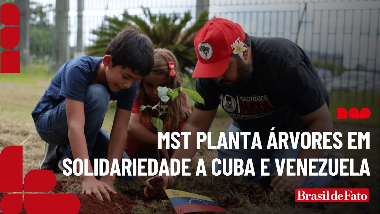MST planta árvores em solidariedade a Cuba e Venezuela