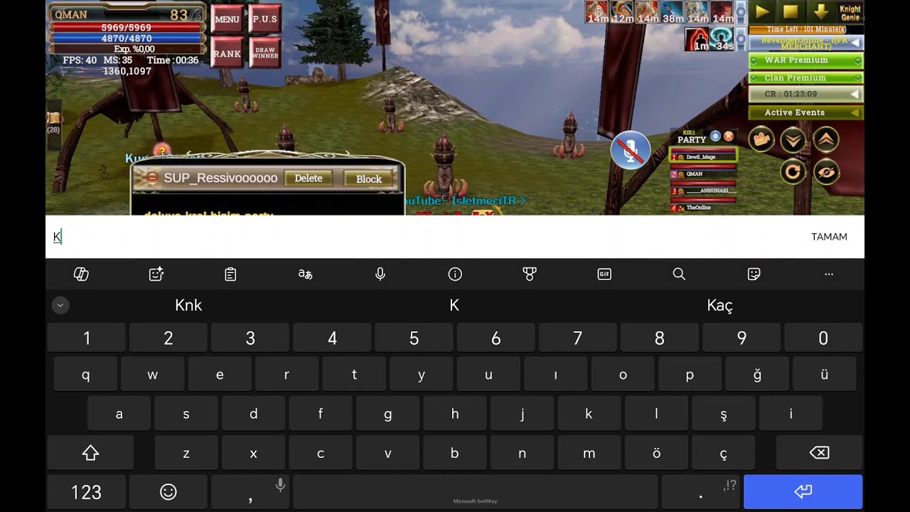 REVENGER ONLİNE AKŞAM KUŞAĞI #GAME #KO #KNİGHTONLİNE #FARM #MMORPG