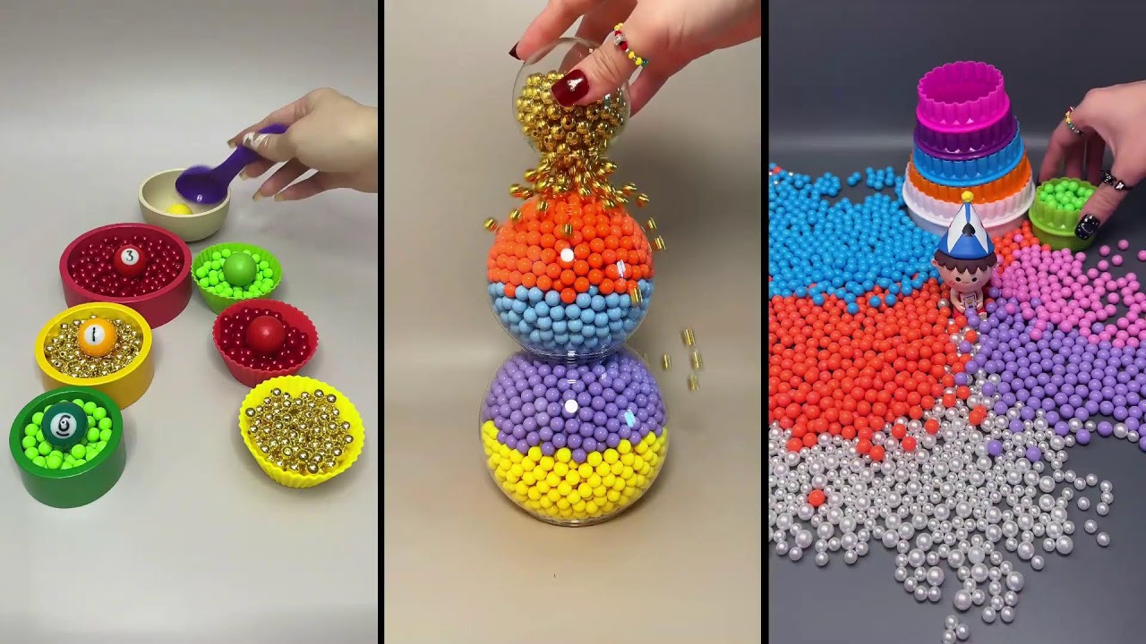 Satisfying Beautiful Beads, Colorful Balls, Haba Slope, Xylophone,  Falling Beads Reverse Video ◀️