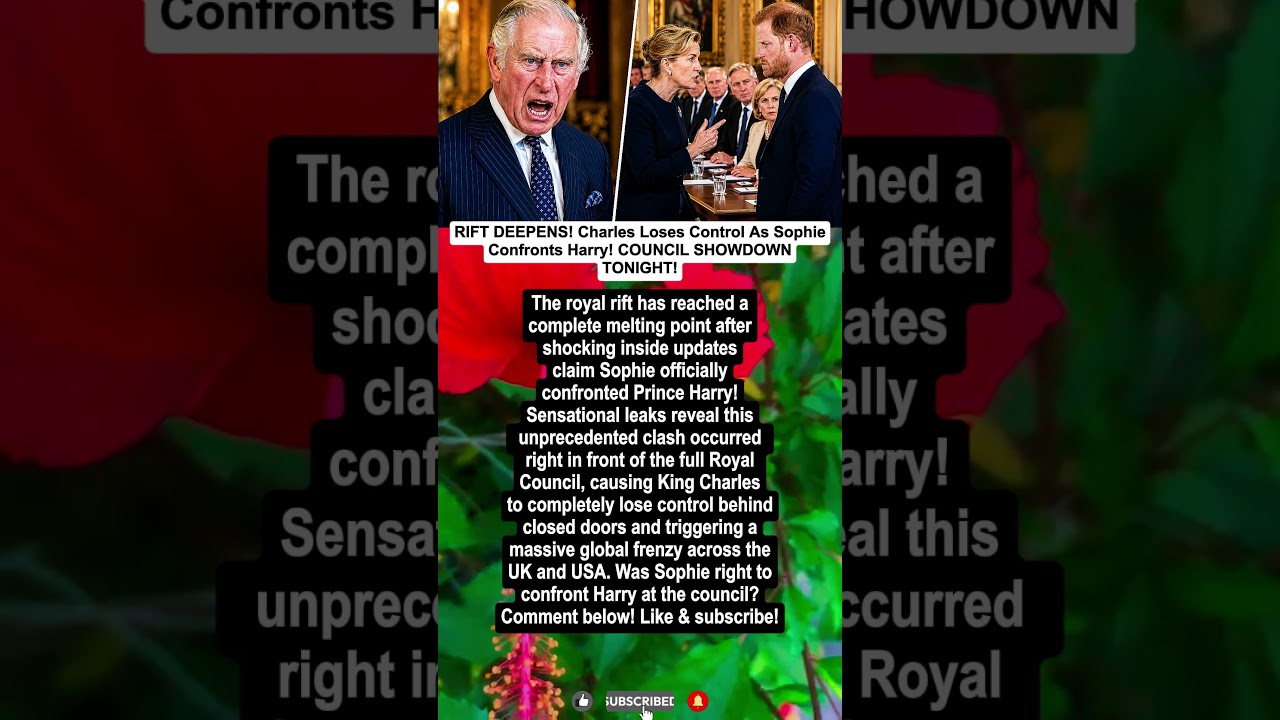 CHARLES LOSES CONTROL! Sophie Confronts Harry At Royal Council! COUNCIL SHOWDOWN TONIGHT!