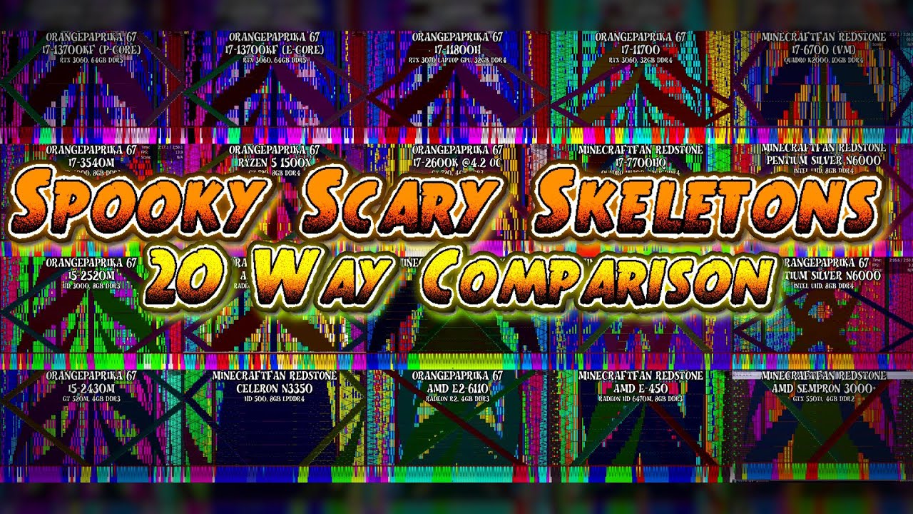 [Black MIDI] Spooky Scary Skeletons - 8.28 Million | 20-WAY Comparison