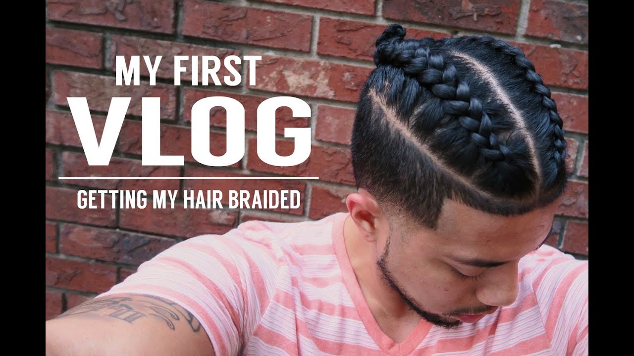 FIRST VLOG! GETTING MY HAIR BRAIDED | SAMURAI TOP KNOT MAN BUN |