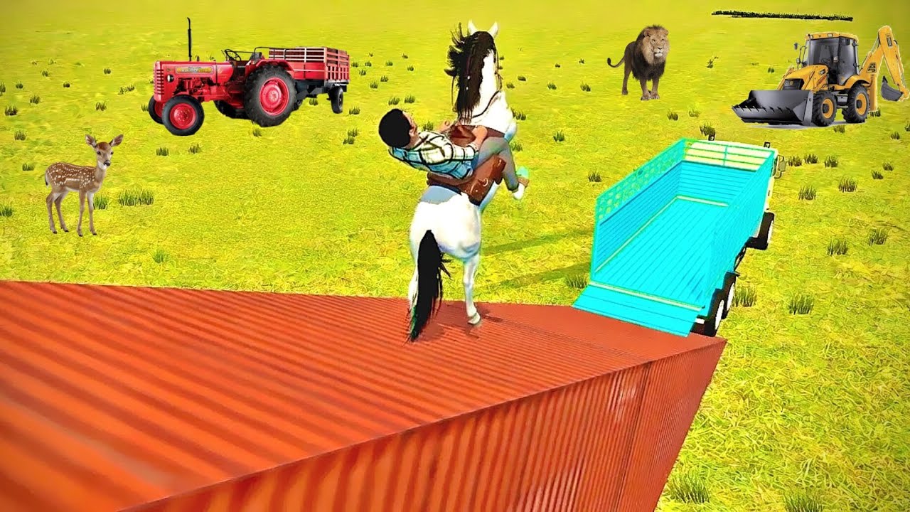 😱Horse🏇 Loading on Truck 🔥 | Satisfying Gameplay💯 #truck #tractor #games