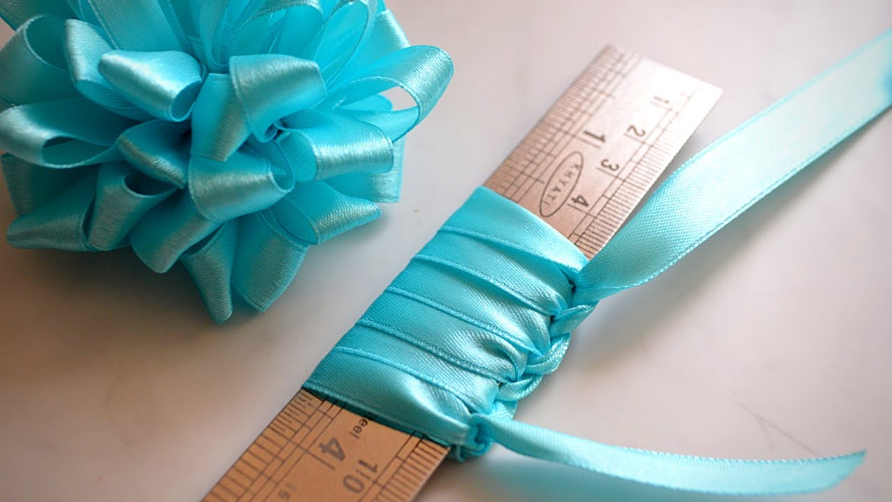 Very easy to make flower with scale | Fast Satin ribbon flower making | Ribbon craft
