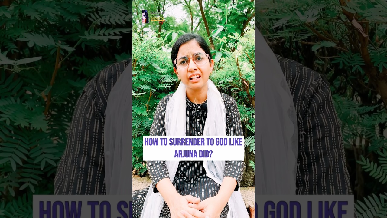 How to Surrender to Krishna like Arjuna did 🤷&zwj;♀️ #youtubeshorts #krishnaarjuna #trending