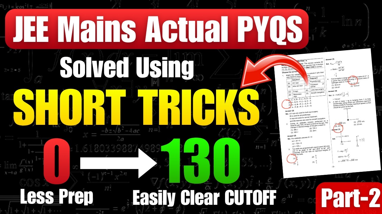 JEE Mains Exam 2026  Best Short Tricks🔥Clear JEE Mains 1st attempt Cutoff Easily❤️ Part-2