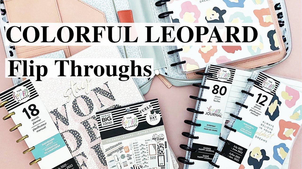 COLORFUL LEOPARD PLANNERS & STICKERS | Flip Throughs