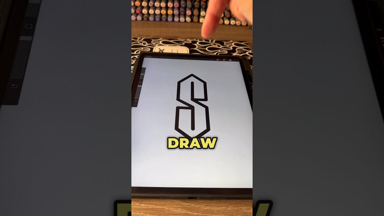 How to DRAW cool &ldquo;S&rdquo;! 😎#shorts #howtodraw #howto