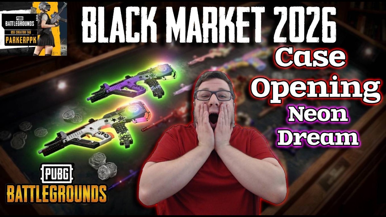 NEW PROGRESSIVE NEON AUG CASE OPENING BLACK MARKET 2026 W4 #PUBG #PUBGxKCNSquad #ParkerPPK