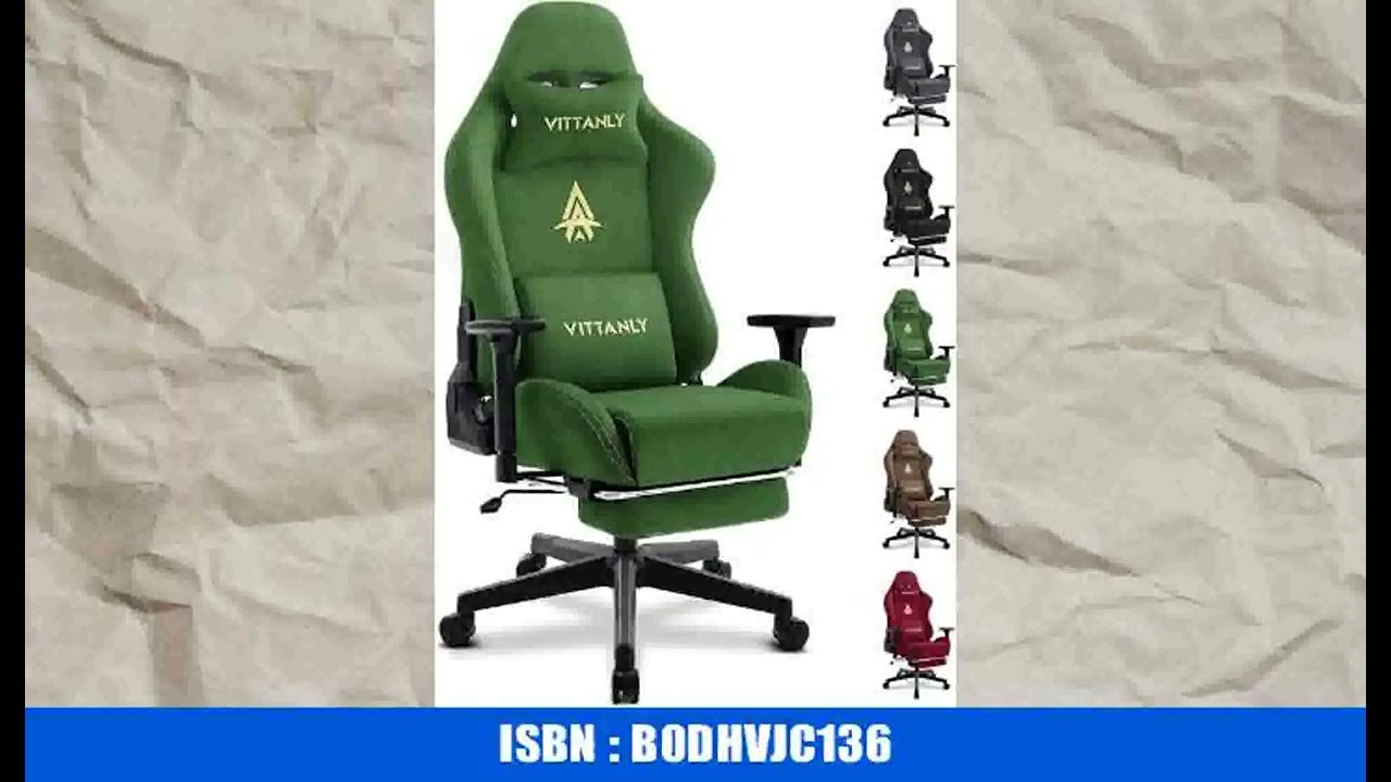 Vittanly Gaming Stuhl, Luxuri&Atilde;&para;ser Wildlederimitat Gaming Chair B&Atilde;&frac14;rostuhl, Ergonomischer