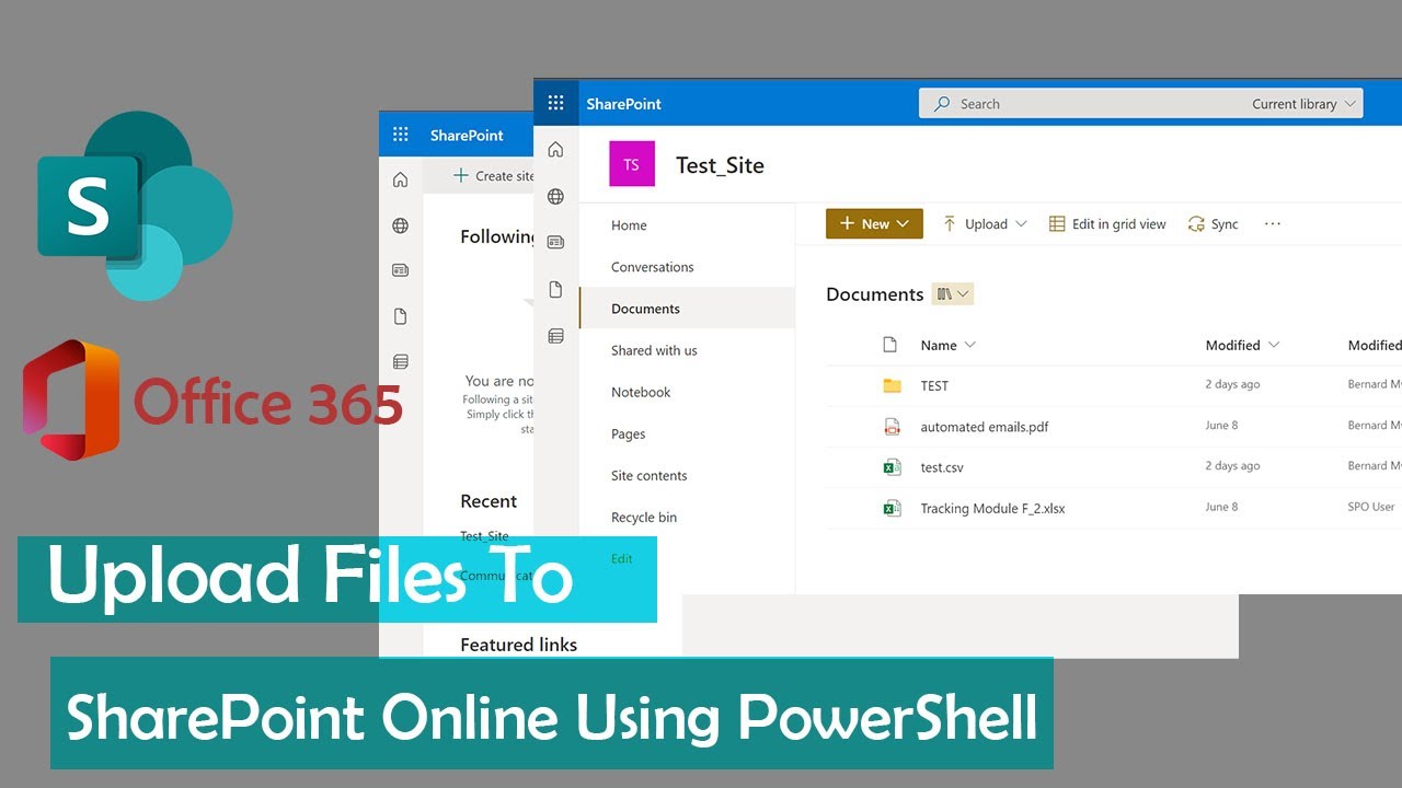 How To Upload Files To SharePoint Online Using PowerShell | Office 365
