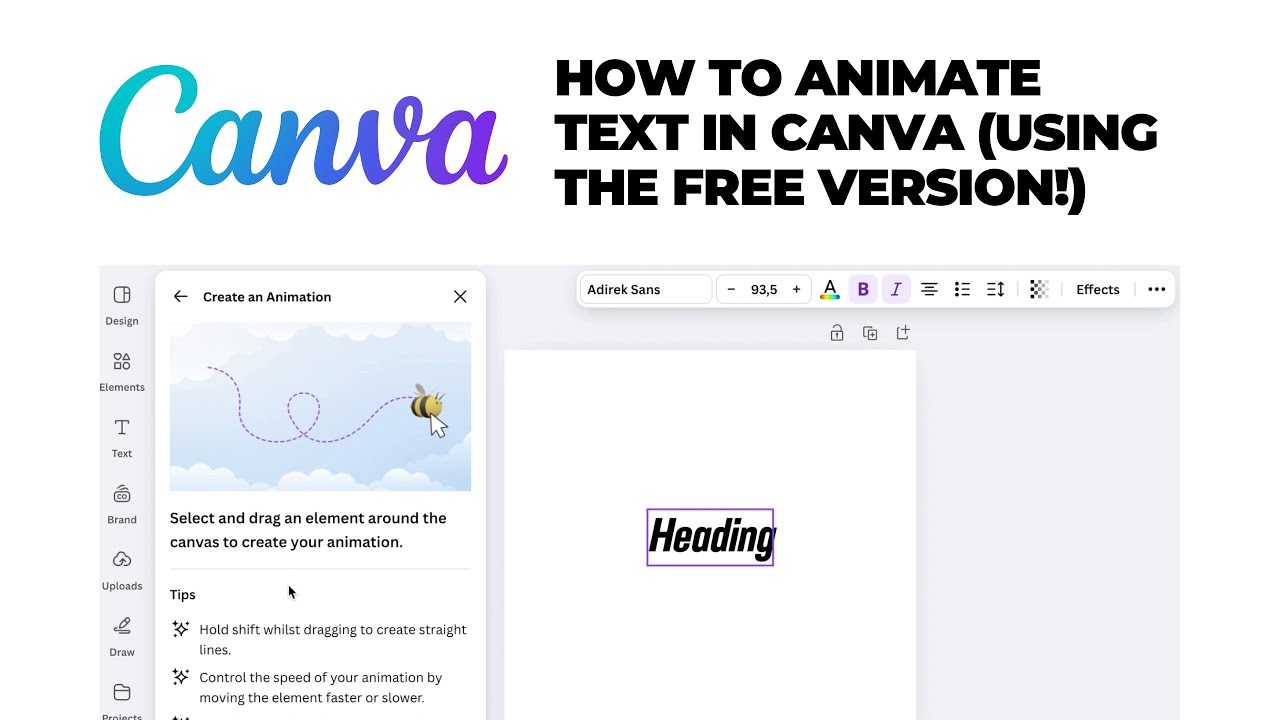 How to Animate Text in Canva (Using the FREE Version)