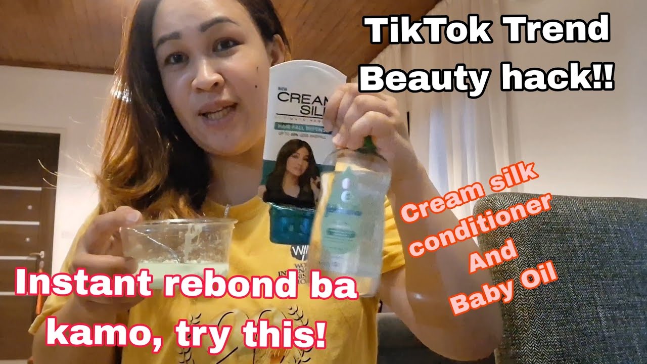 Creamsilk and Baby oil, Instant rebound daw!Try it!