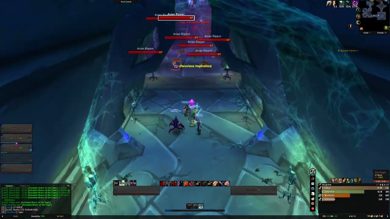 TBC Classic Anniversary Fury Warrior DPS Sethek Halls Dungeon