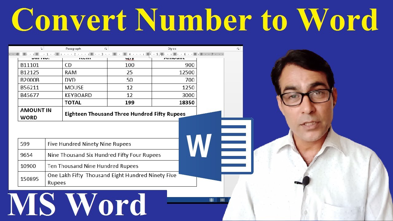 How to Convert Number into Words in MS Word in Shortcut Key | Number to word in ms word