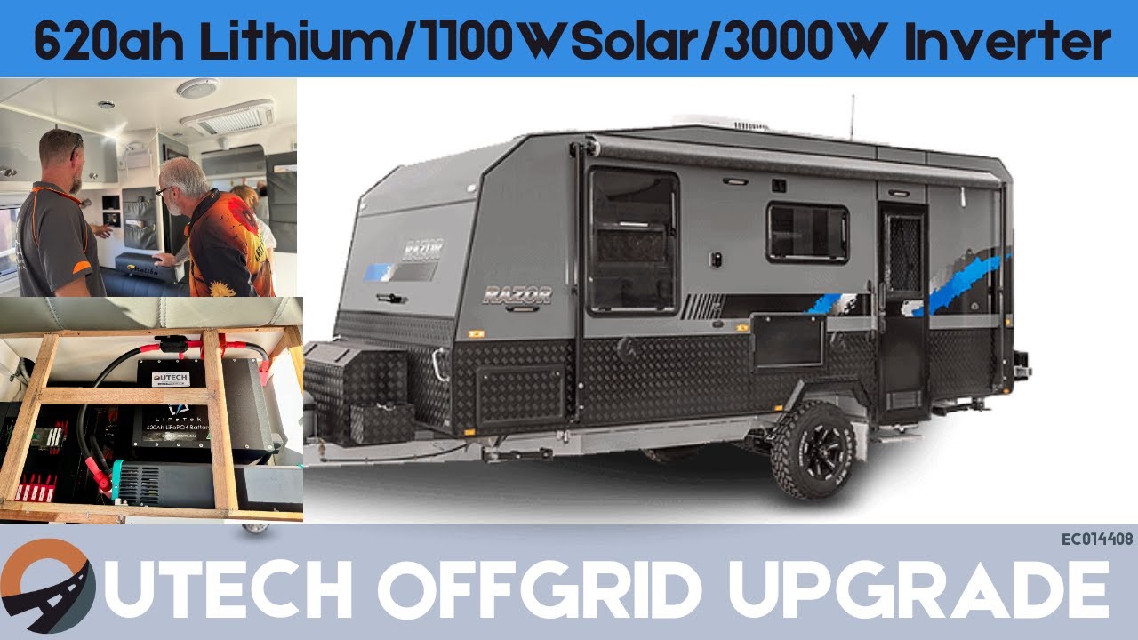 Razor Malibu Caravans 620Ah /1100W Caravan Solar / 3000W Inverter Power Upgrade