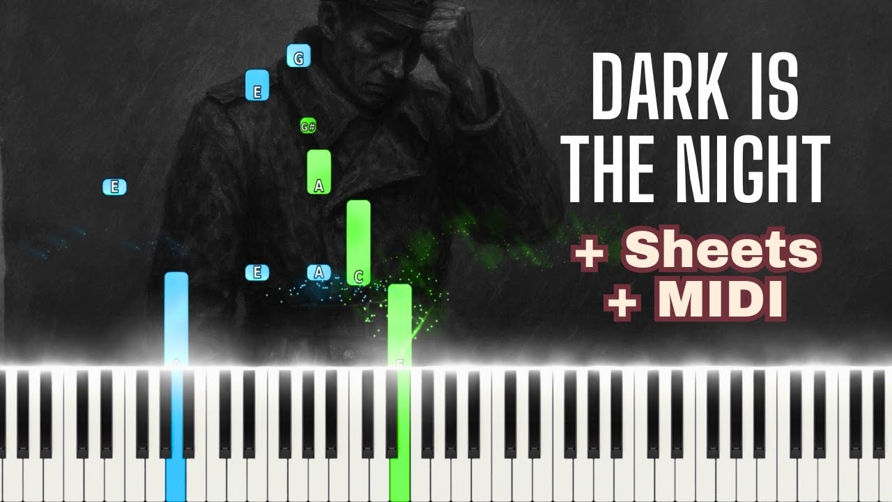 World War 2 Soviet Song (Dark Is The Night) | Synthesia Piano Tutorial + Sheet Music & MIDI File