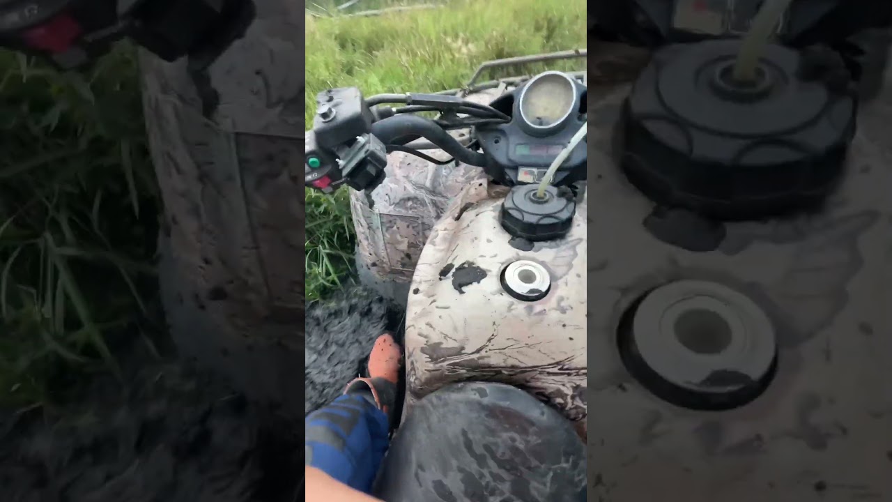 Kawasaki prairie 360 4x4 mudding in 2wd