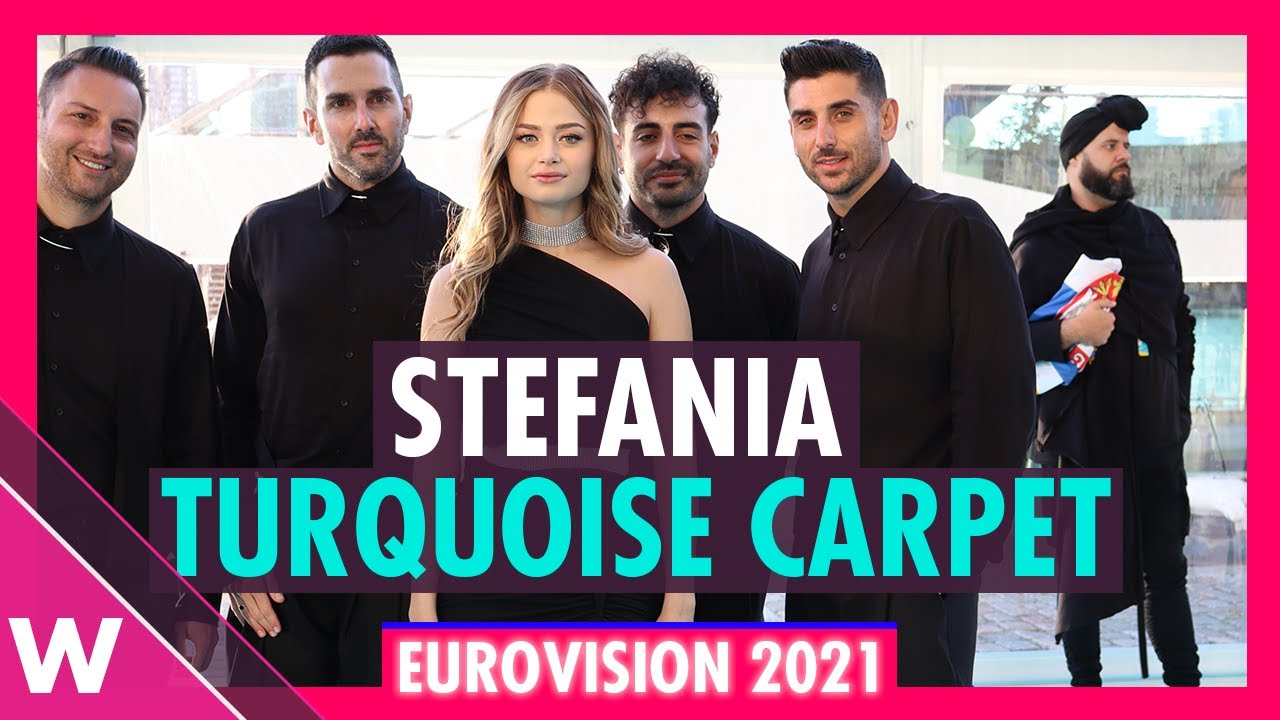 Stefania (Greece) @ Eurovision 2021 Turquoise Carpet Opening Ceremony | Interview