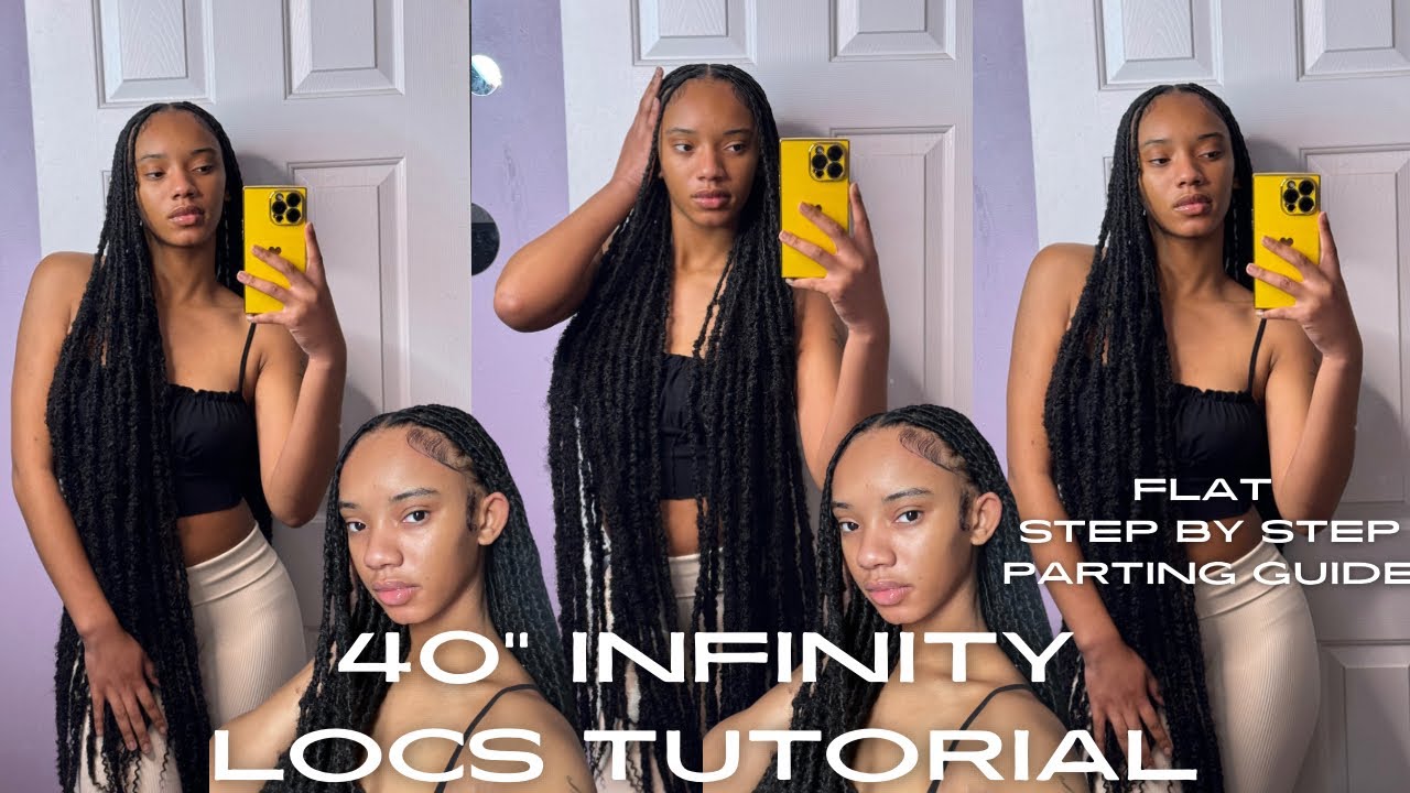 Infinity Locs Tutorial On Myself || step by step with parting guide||