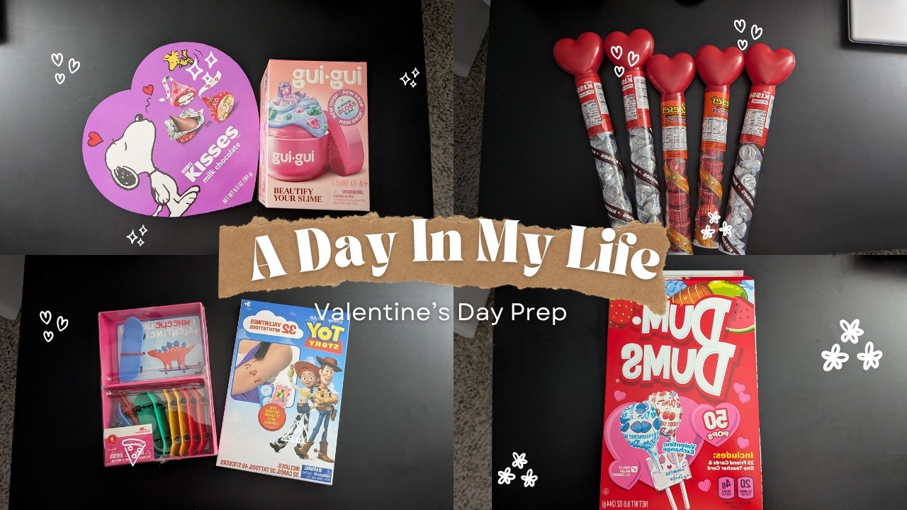 Valentine's Day Classroom Prep | 10-Year-Old Exchanging Gifts 👀 | Finally Use My Hot Glue Gun