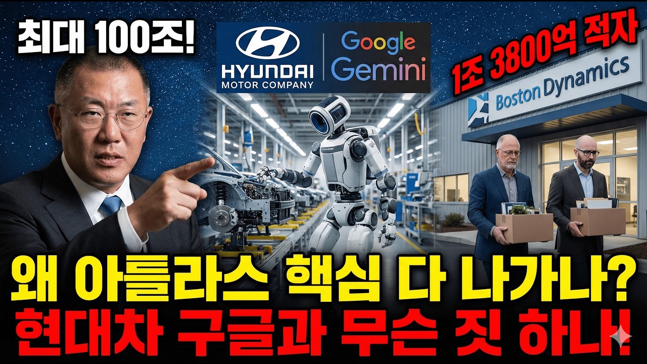 현대차 아틀라스와 구글과의 만남, 2028년 전 세계 공장을 뒤흔들 로봇 혁명의 실체