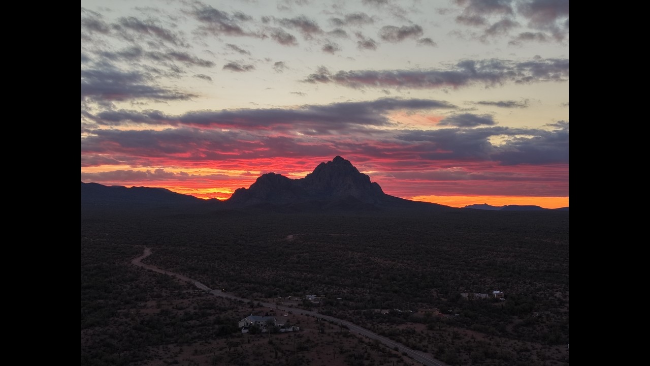 Drone Sunrise Timelapse Arizona Desert