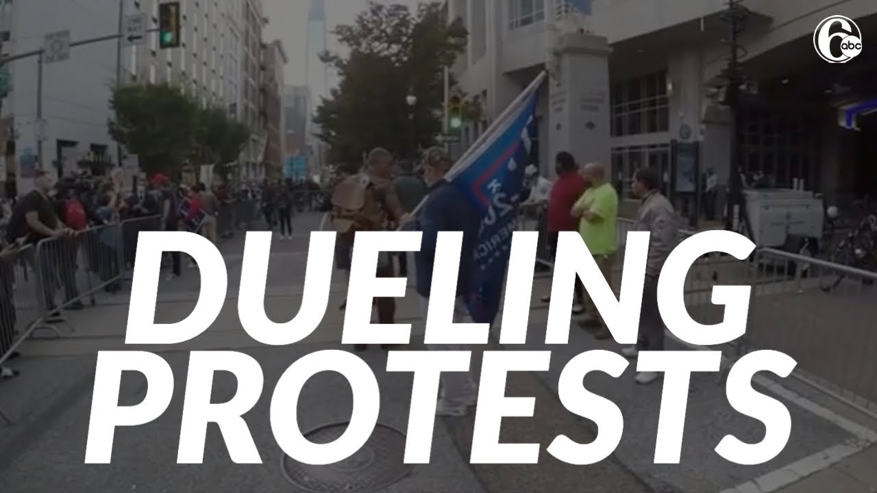 Dueling protests in Philadelphia as vote counting continues in presidential election