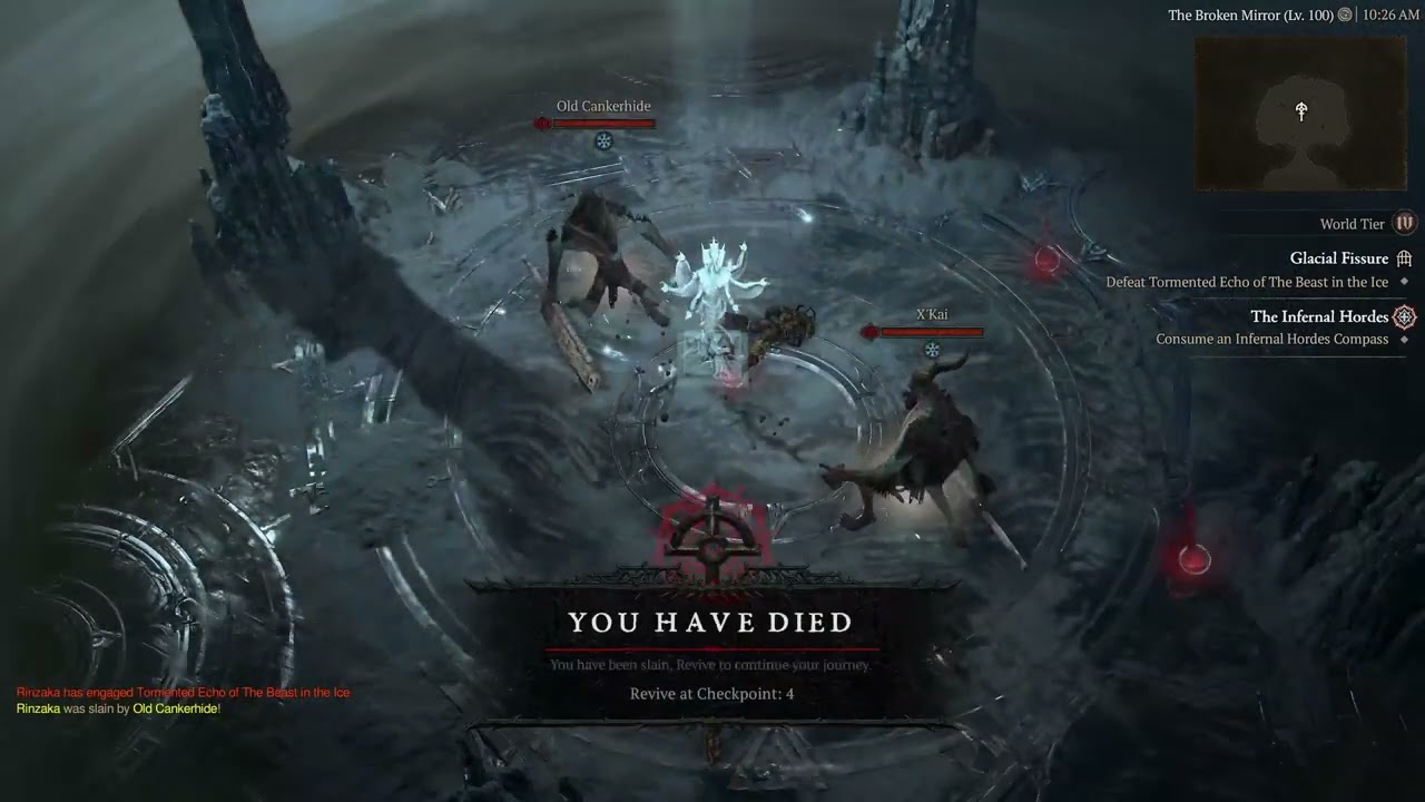 Beast in Ice Damage Bug Do not Fight in Hardcore!