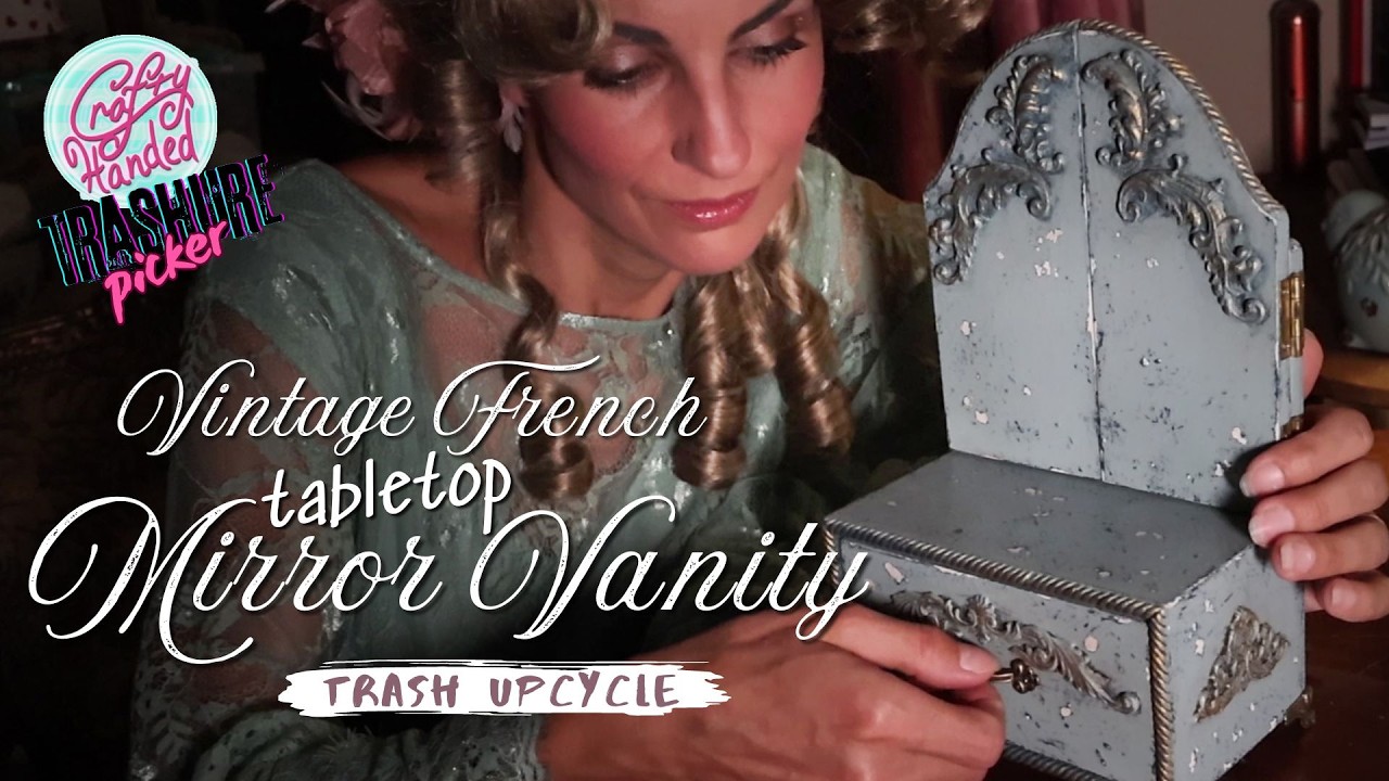 Tabletop Mirror Vanity UPCYCLE - Trashure Picker