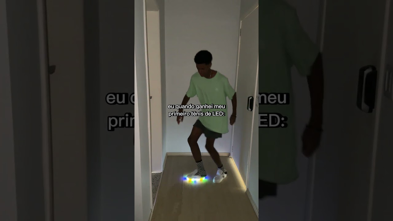testando o novo t&ecirc;nis de LED