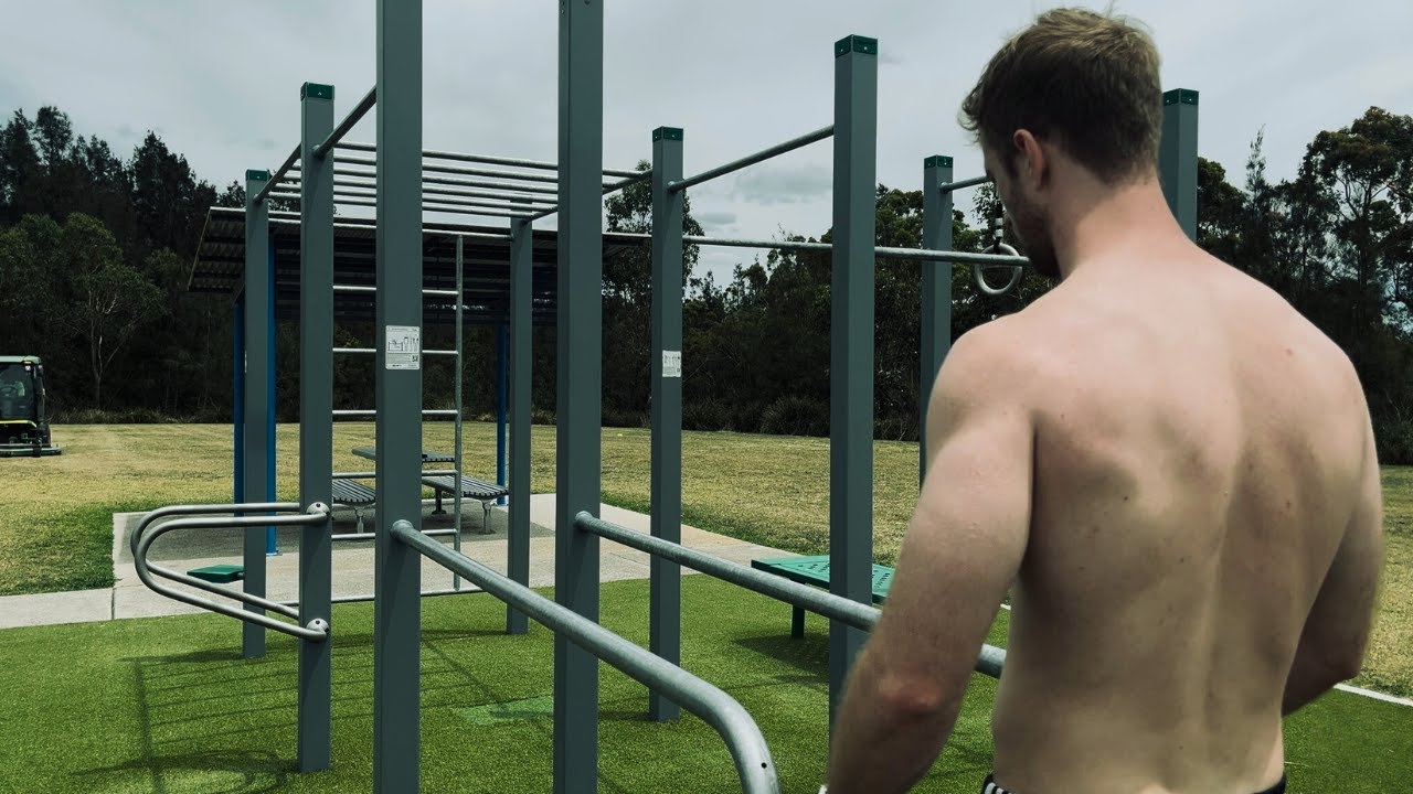doing muscle ups and dips until i run out of water
