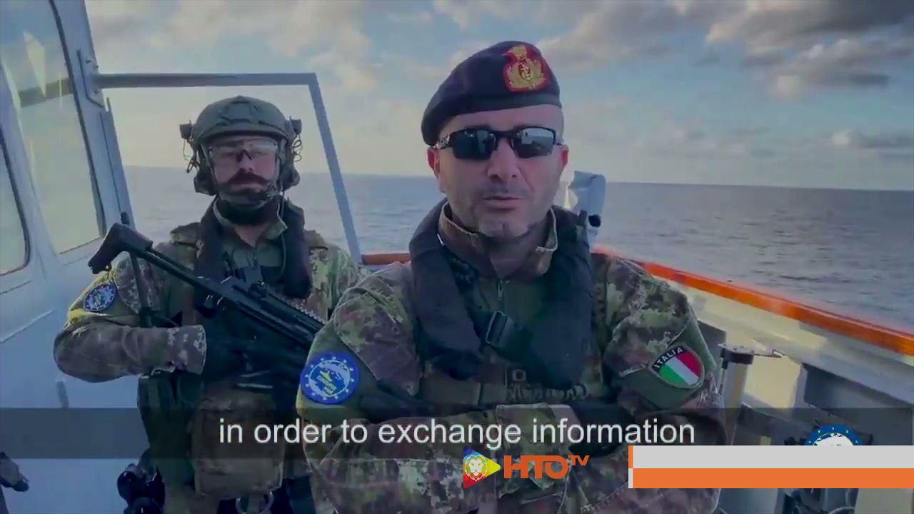 Operation EUNAVFOR MED IRINI - Friendly Approaches on Ship in the Mediterranean Water  - www.HTO.tv