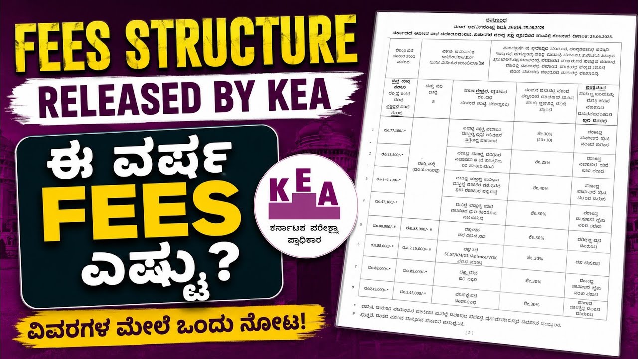 KCET FEES STRUCTURE 2026|ENGINEERING FEES STRUCTURE IN KARNATAK 2026|KCET OPTION ENTRY 2026|KEA 2026