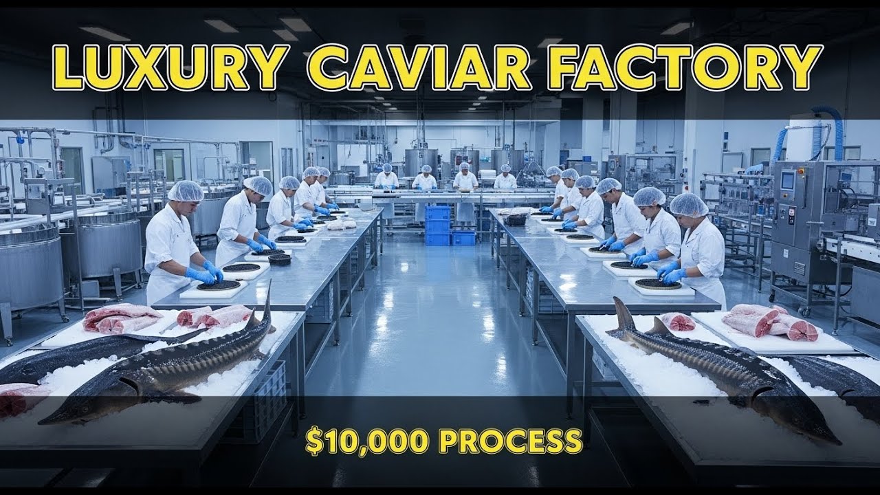 How Luxury Caviar Is Made - $10,000 Sturgeon Fish Factory Process