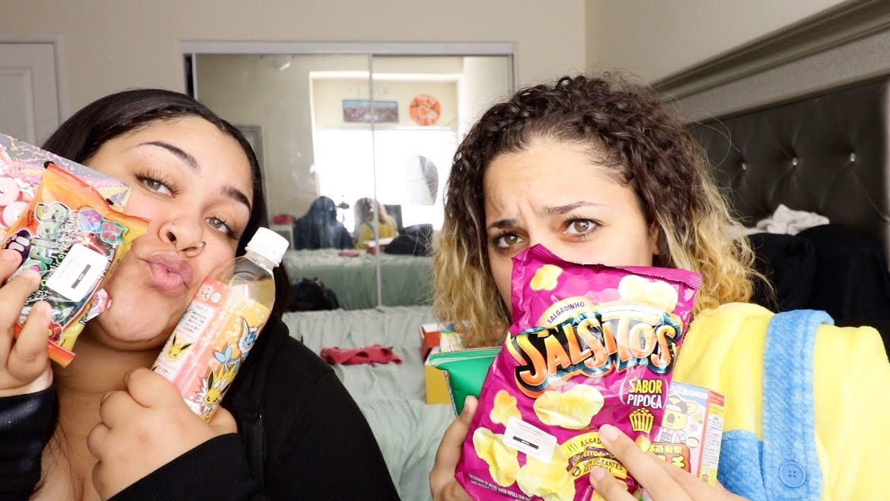 Americans Try International Snacks | Perkyy and Honeeybee
