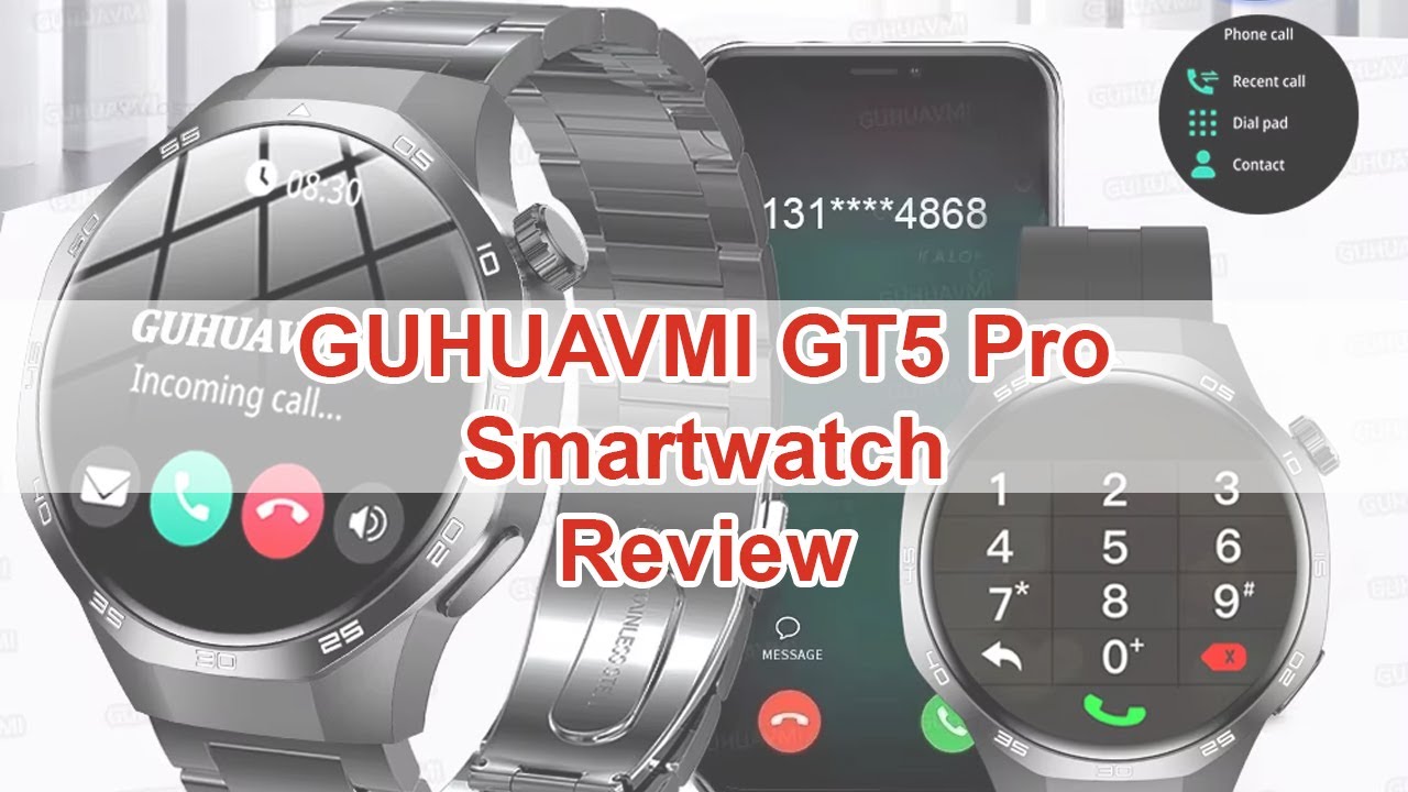 GUHUAVMI GT5 Pro Smartwatch 2025 | GPS, NFC, AMOLED Display | 60% OFF Smart Watch Review