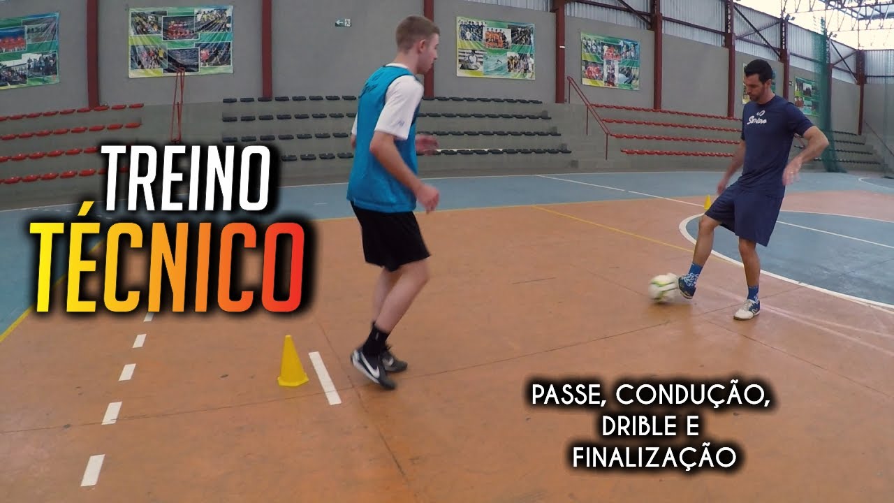 TREINO TÉCNICO - Passe, condução, drible e finalização