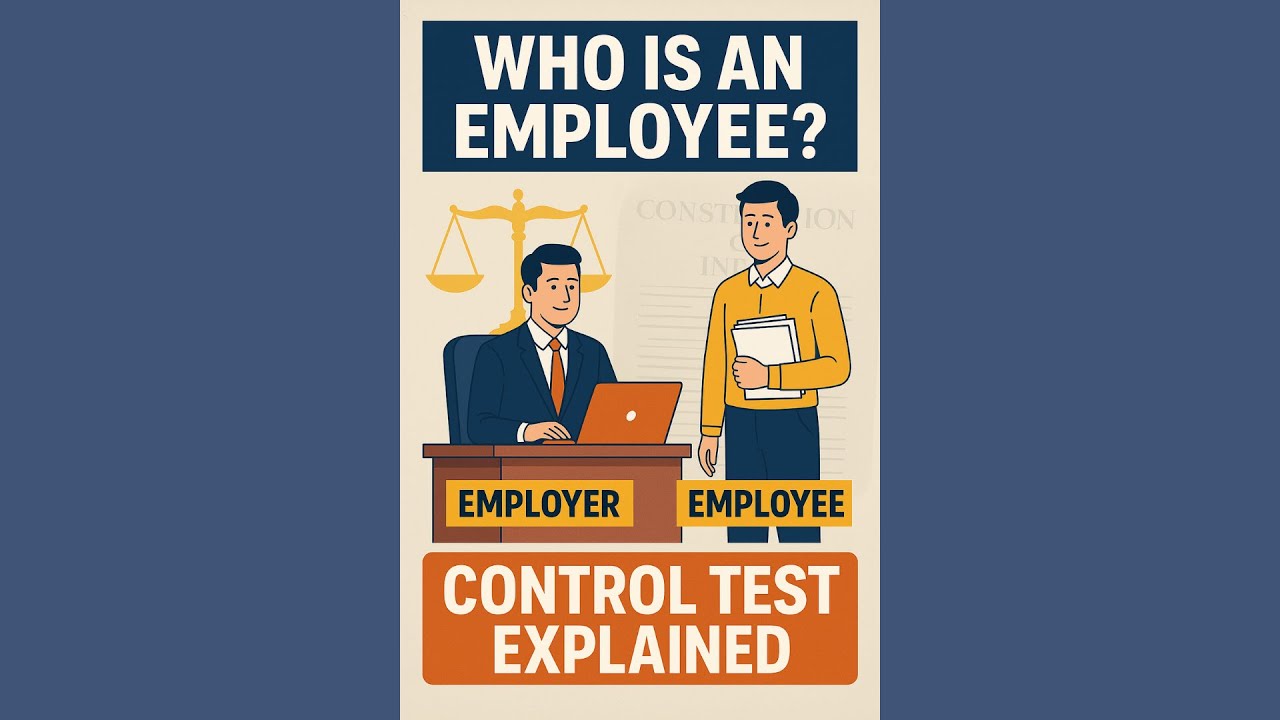 Employer&ndash;Employee Relationship Explained | Control Test, Integration Test & Case Law | Labour Law