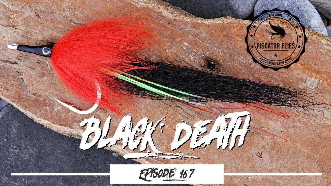Tying a Black Death Tarpon Saltwater Fly Pattern - Ep167 PF #PiscatorFlies