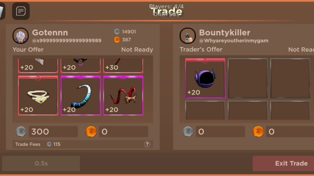 Trading in Dragon Blox W or L
