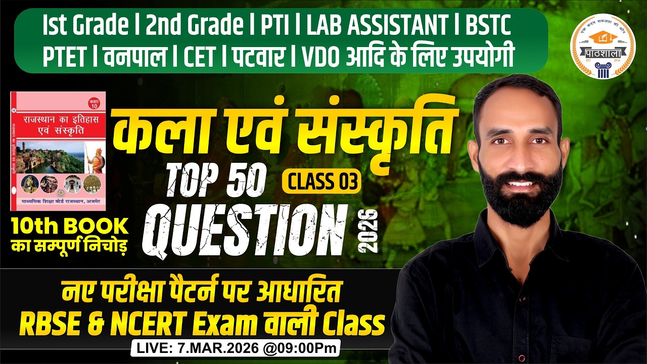 Rajasthan Art & Culture |Most Important Questions | राजस्थान कला व संस्कृति MCQs Class |By Karan Sir