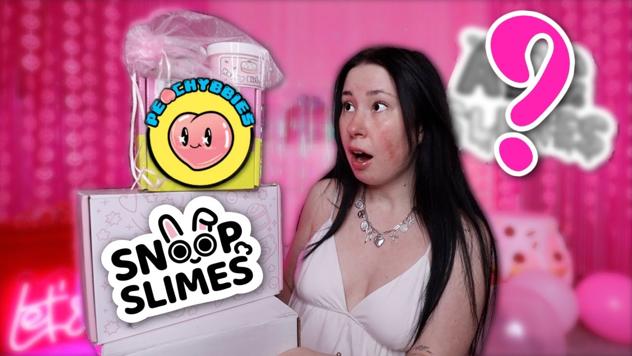Opening BIRTHDAY Themed Slimes *bonus MYSTERY slime*