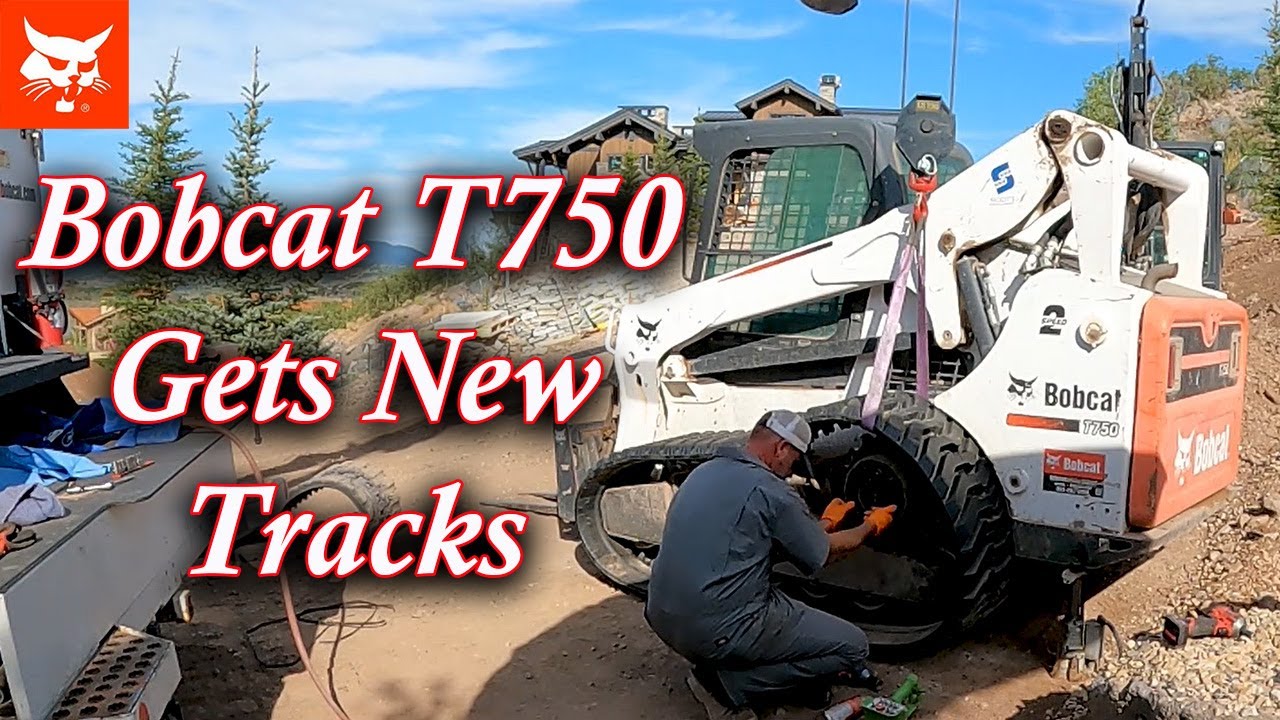 Bobcat T750 Skid Steer Installing New Tracks