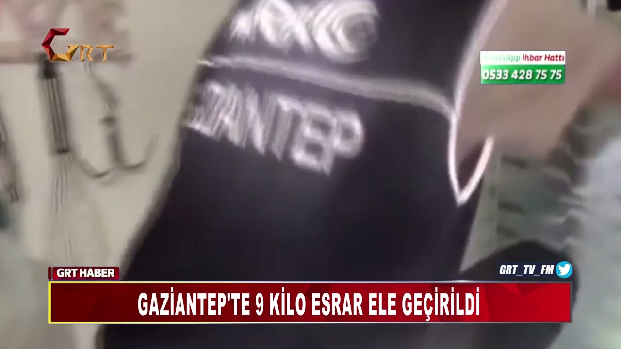 GAZİANTEP'TE 9 KİLO ESRAR ELE GEÇİRİLDİ