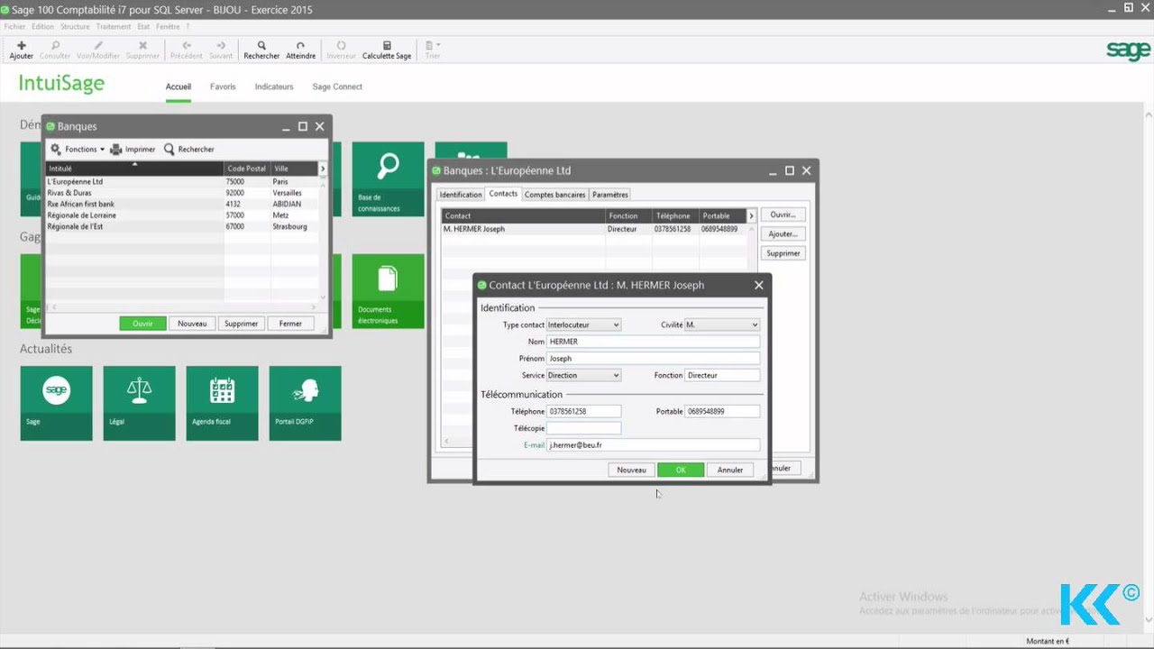 Sage Comptabilité i7 - Les banques